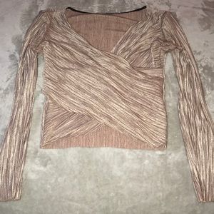 Rose gold Wrap Style Crop Top